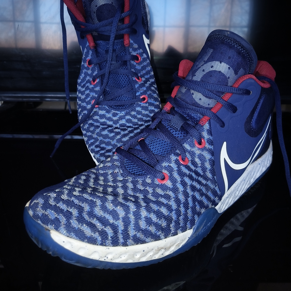 Men's Blue Patterned Sneakers